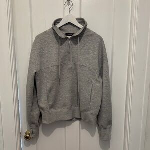 Gray Quarter-Zip Sweatshirt